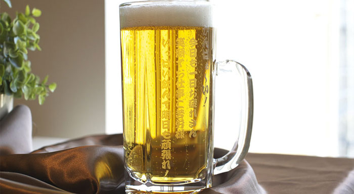 ビールグラスもプリントでオリジナル度UP！春のギフトはビールグラスが最適