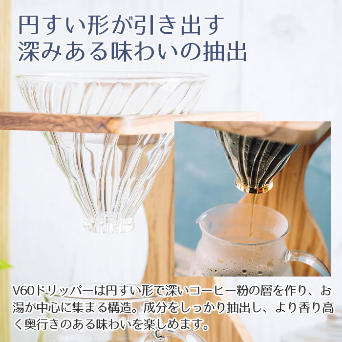 円すい形が引き出す深みある味わいの抽出