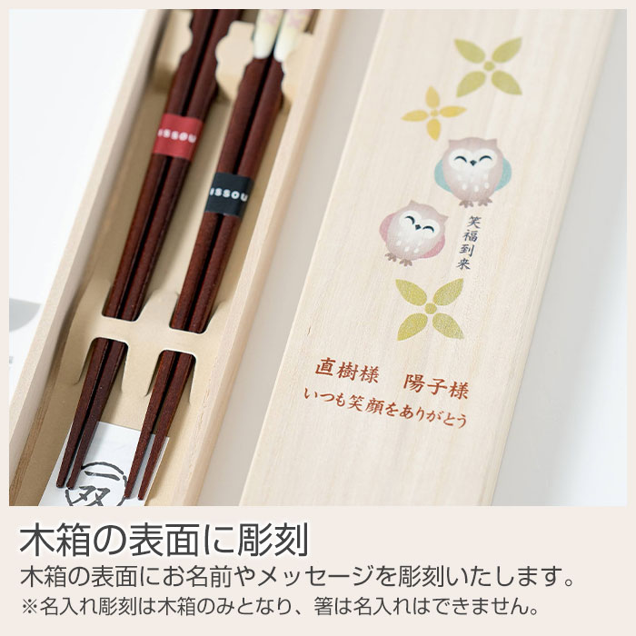 木箱の表面に彫刻