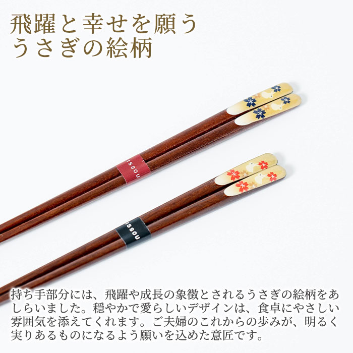 飛躍と幸せを願ううさぎの絵柄