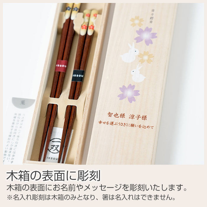 木箱の表面に彫刻